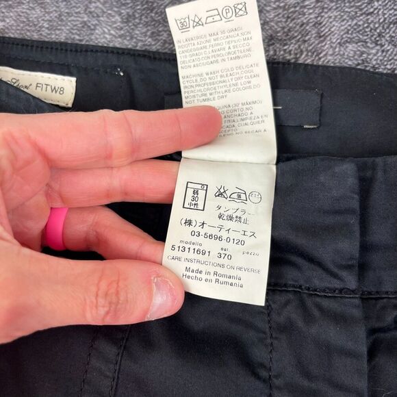 Max Mara Weekend Relaxed Front Wide Leg Flare Black Pants Women's 8 - Picture 6 of 12